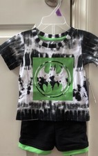 New Baby Boy Batman Short Set Size: 12 Months