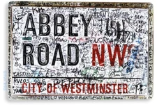 TIN SIGN Abbey Road NW Westminster, Street Sign, Garage, Metal Décor, A203