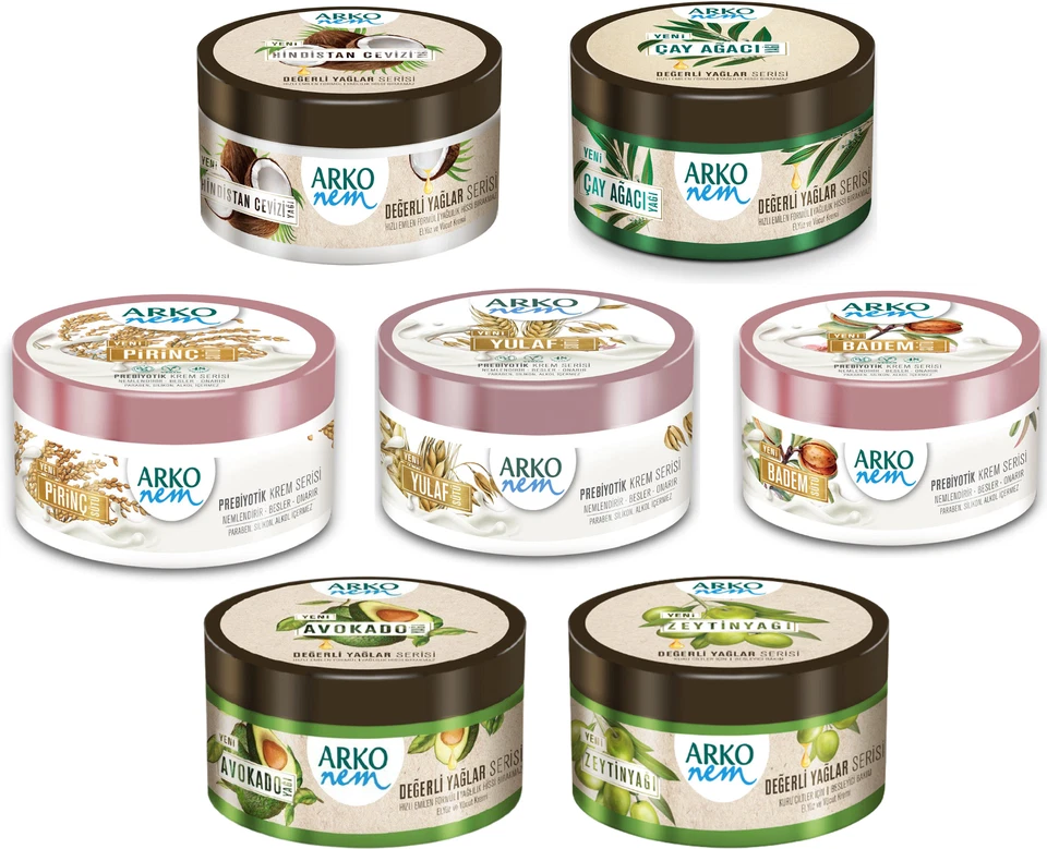Arko NEM New Moisturising Cream | Hand, Face, Body Daily Care Cream | 250ml Tub