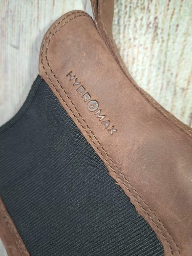 ECCO Skyler Wedge Chelsea Hydromax Boot Chocolate Brown Nubuck Womens Size 8-8.5 - Picture 8 of 11