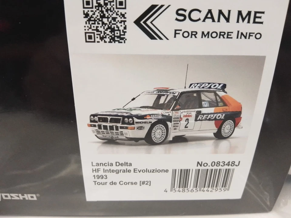 Kyosho Lancia Delta HF Integrale Evo #2 Sainz Tour de Corse 1993 1/18 08348J - Immagine 4 di 4