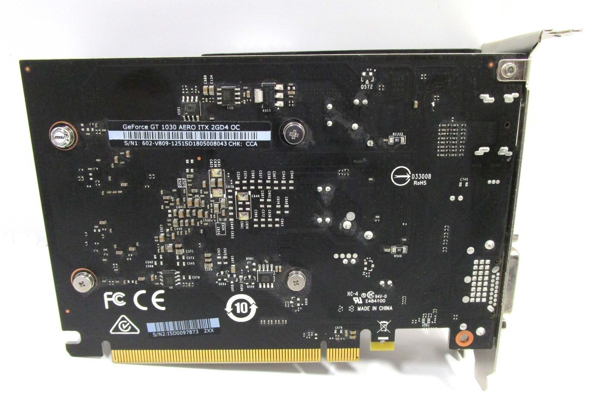 MSI Aero GeForce GT 1030 ITX 2GB DDR4 PCIe Video Card | eBay