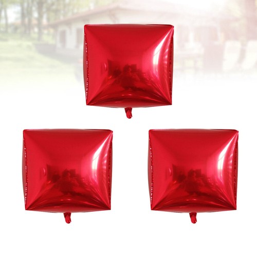 3 Pcs 4d Aluminum Foil Cube Balloons Film Wedding Square Shape Birthday eBay