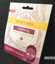 Burts Bees Eye Mask Renewing Natural Hydrogel Visibly Smooths Skin Pack Of 2 NEW