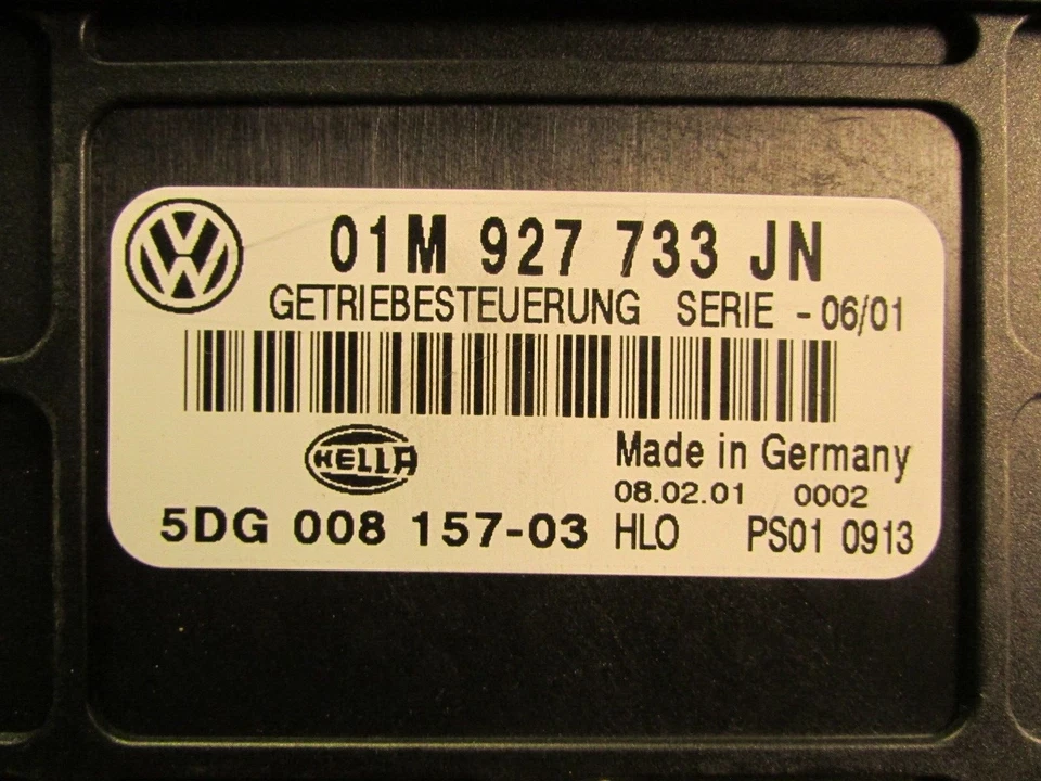 02 MÓDULO DE CONTROL DE TRANSMISIÓN TCU VOLKSWAGEN GOLF CONV TCM 01M 927 733 SOLO JN Foto 3 de 3