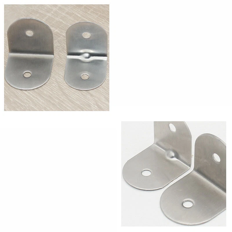 Stainless Steel L-shaped Angle Brackets 90Degree Straight Right Angle Code Brace - Image 2 of 3