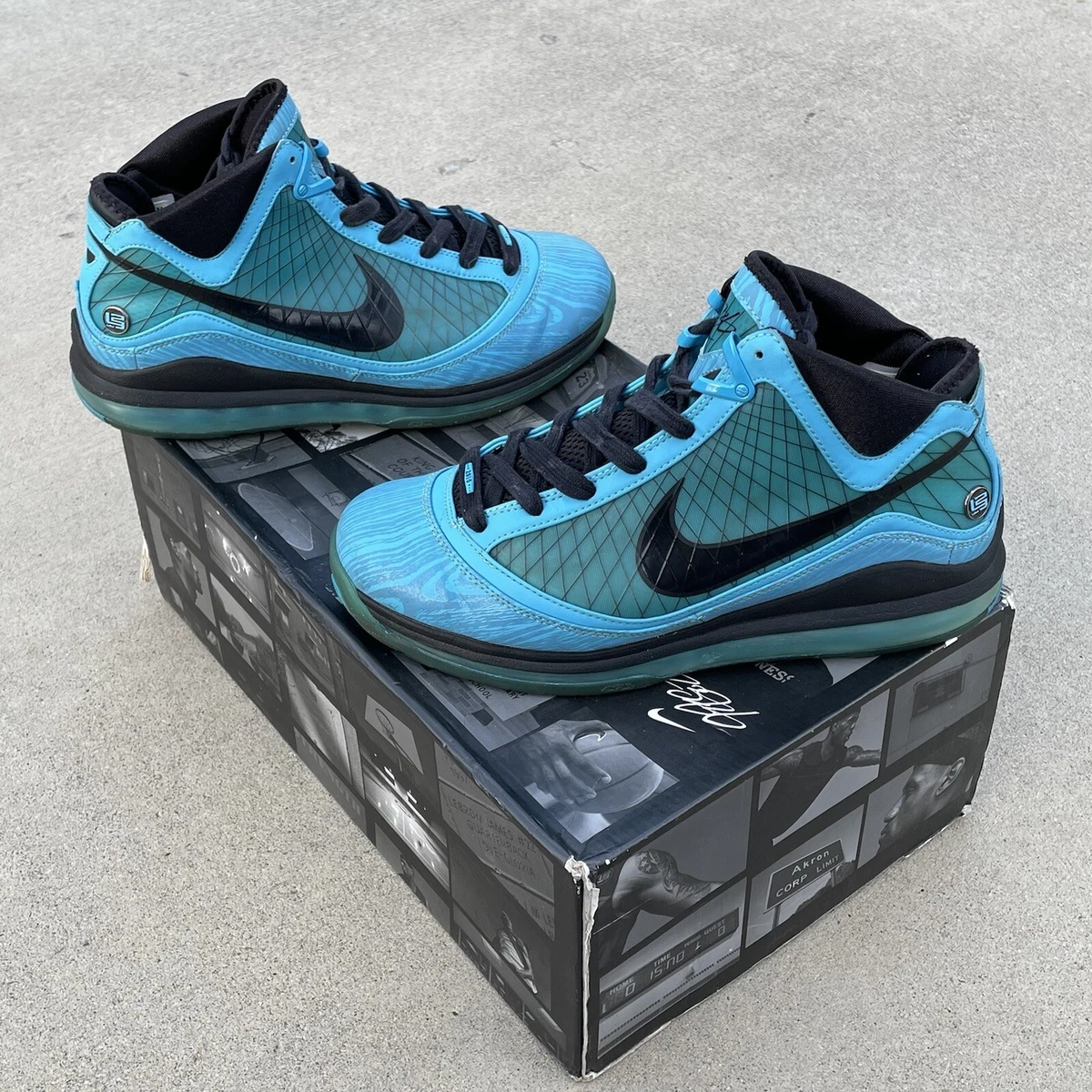 Skiën President biografie Nike Air Max Lebron 7 All Star 2010 - Size 10 Blue Black Basketball  Sneakers | eBay