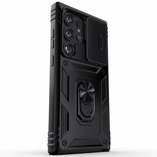 Per Samsung Galaxy S23 Custodia Ultra Antiurto, Supporto Anello Magnetico Cover Nero - Foto 3 di 16