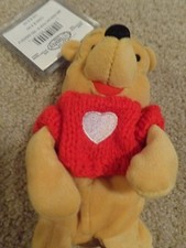 Walt Disney Company 8" Winnie the Pooh WITH RED SWEATER beanie baby 1999 NWT