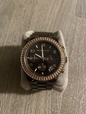 Michael Kors Ceramic Stainless Steel Watch With Glitz Accents Mk5517