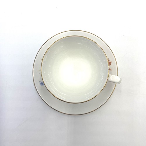 Fine Bone Chine Crown Trent Staffordshire England Porcelain Teacup with Saucer - Picture 3 of 12