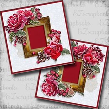 Frosted Flowers  Berries - 2 Premade Scrapbook Pages - EZ Layout 5784