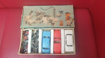 CCCP USSR RARE AVTOKONSTRUKTOR auto constructor clockwork toy cars MIB OVP 1986