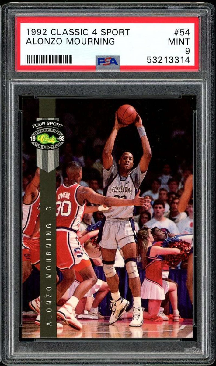 Alonzo Mourning Rookie Card 1992 Classic 4 Sport #54 PSA 9
