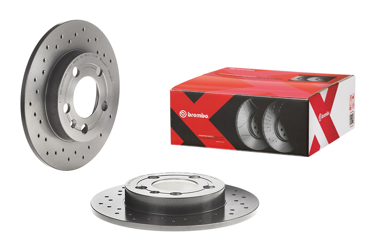 Brembo Bremsscheibe Xtra Line 08.9148.1X Gelocht 239Mm 9Mm Für Vw - Bild 9
