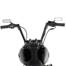 Arlen Ness Black Mini Oval Micro-Mirror Set for Harley-Davidson Victory Indian