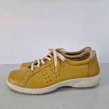 HOTTER Fearne II Yellow Mustard Comfort Shoes Trainers Womens Lace Up UK 6 NEW