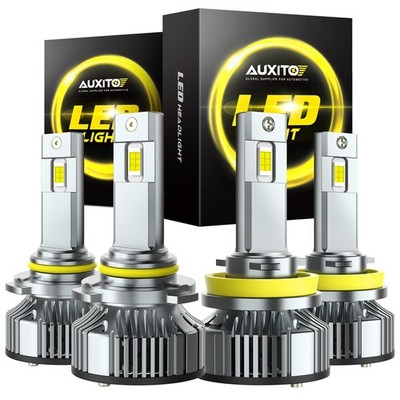 9005 H11 LED Headlights Kit Combo Bulbs 6500K High Low Beam White Bright Y19 EOA