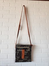 Borsa a tracolla Michael Kors Jeni nera con cinghie in pelle marrone