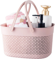 Portable Shower Caddy Basket, Plastic Organizer Storage Tote with Handles Toilet