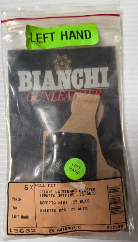 Left Hand Inside Waist Holster, Fits .25 Auto, Beretta Jetfire, Minx, M20 New