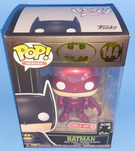 Funko Pop! Super Heroes DC Comics Batman #144 Metallic Red Target Exclusive Viny