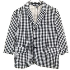 BLACK COMME des GARCONS made in Japan Check Pattern Jacket M white Women
