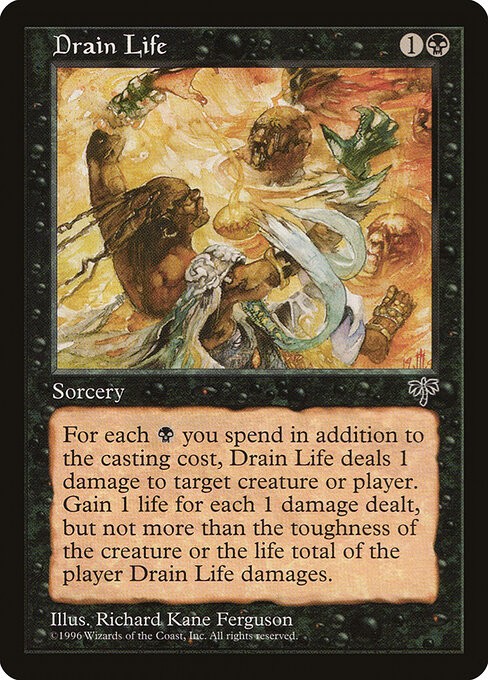 Drain Life NonFoil Mirage 118 NM MTG