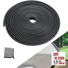 Winunite 16.4ft 5m Car Door Edge Guards Black   Rubber, No 16-2/5Ft black
