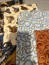 Western Print Fabrics Wild West Kids 2 Yards cotton fabric. Multicolor NEW