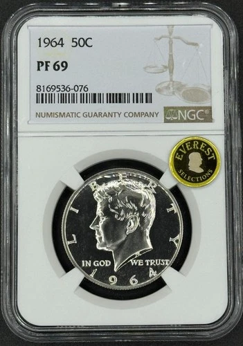 1964 PROOF KENNEDY SILVER HALF DOLLAR NGC PF69 03XG26*
