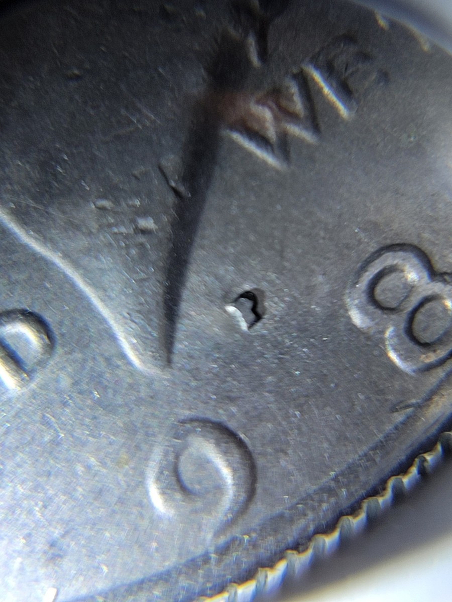 1981-P Kennedy Half Dollar Error Repunched Mint Mark 'P' Filled In