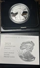2025-W Proof 1oz American Silver Eagle W/OGP + COA