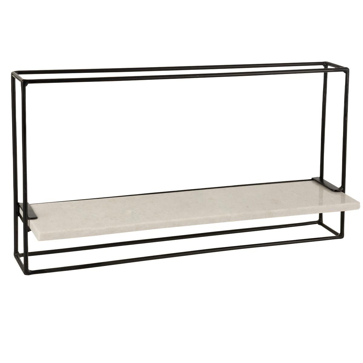 Étagère murale 1 plateau 65cm design bicolore noir et blanc pour salon