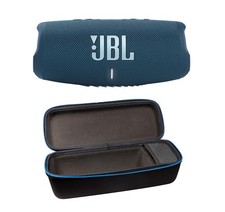 JBL Charge 5 Blue Bluetooth Speaker  divvi Hardshell Case Kit