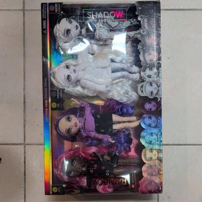 MGA Entertainment Rainbow High & Shadow High Fashion Doll Set - 4 Pieces inside