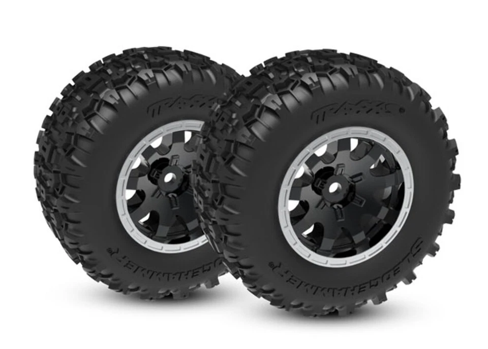 Traxxas Black & Satin Rear Wheels w/ Sledgehammer Tires Set of 2 (10770-STBLK) - Image 2 of 4