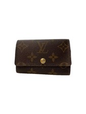 LOUIS VUITTON Multicle 6 Monogram Brown Leather Brown All-over Pattern Men's