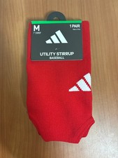 Adidas Utility Stirrup Baseball 2 Pairs Red Medium New