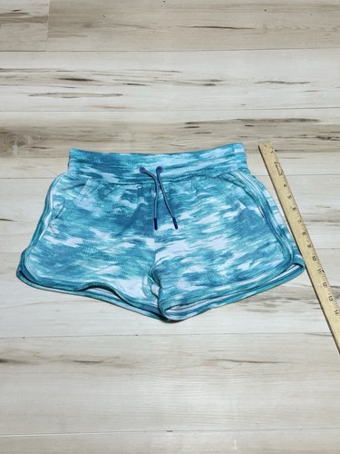 Girls ATHLETA GIRL athletic shorts Teal Tie Dye Look Size XL C151 - Picture 2 of 12