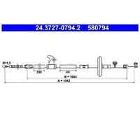 Handbremsseil Hinten Links FüR Opel Astra P10 2.0 09 Bis 26 ATE A16XER Original