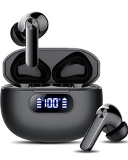 Wireless Earbuds, Bluetooth 5.3 Headphones LED Power Display, Noise Canceling