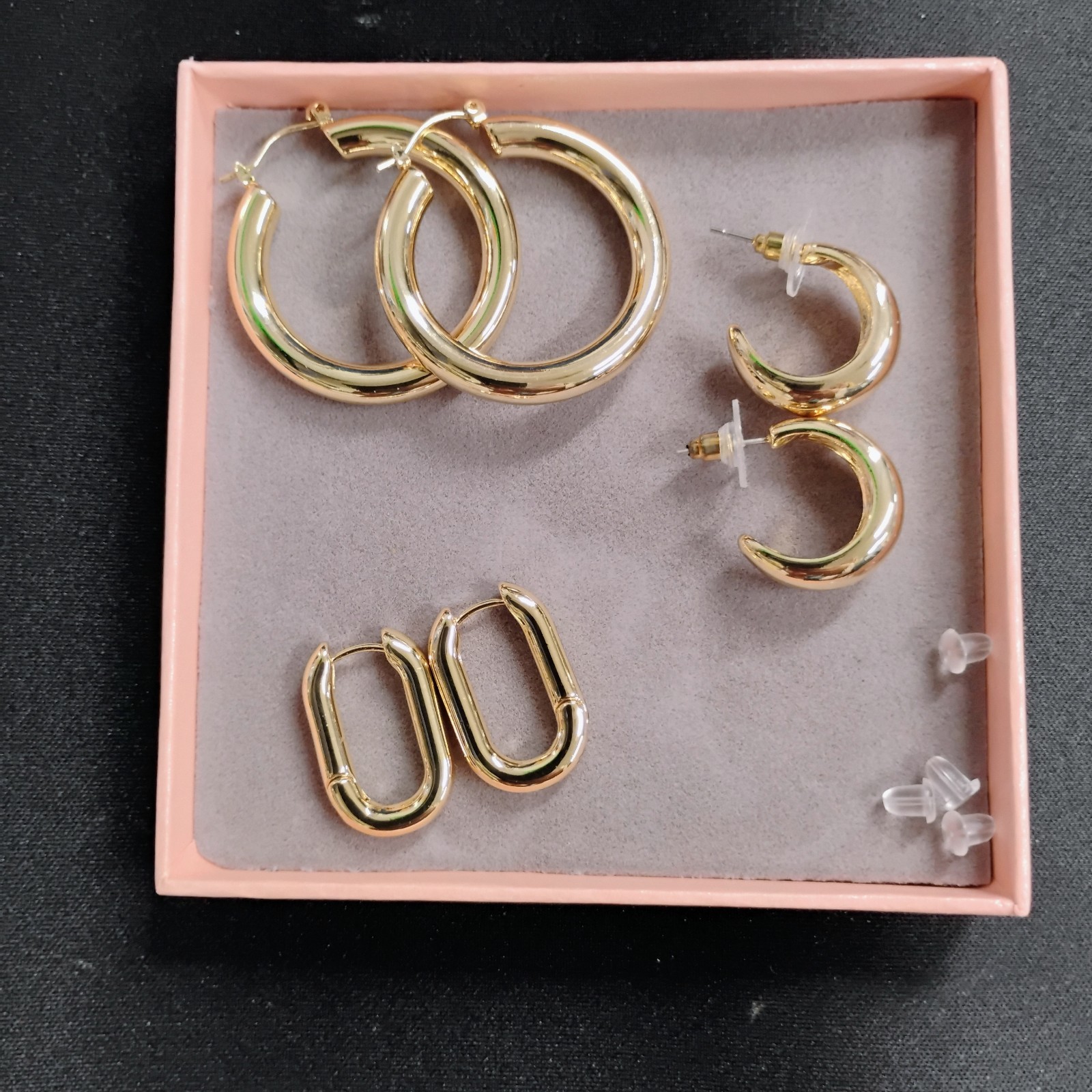 Luxury Gold-Plated Hoop Earrings for Women-image