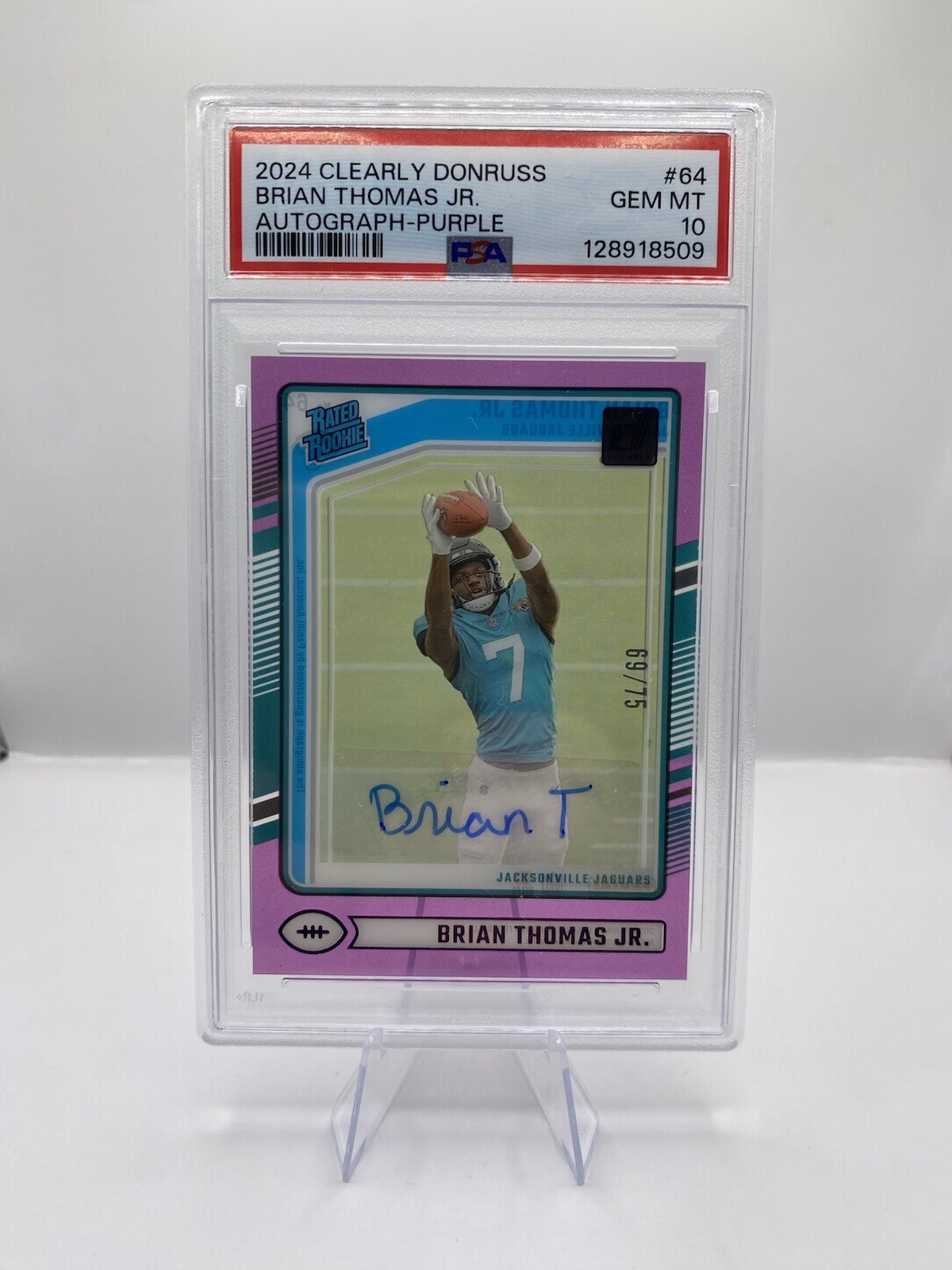 Brian Thomas Panini Clearly Donruss #64 Autograph-Purple