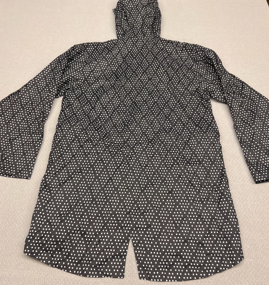 Chaqueta cortavientos Shed Rain para mujer mediana geométrica cremallera completa con capucha Foto 2 de 4