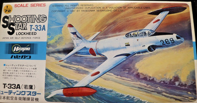 Lockheed T-33A Shooting Star  1rst, USAAF Jet Trainer Hasagawa -1/72