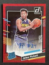 Jalen Pickett 2023-24 Panini Donruss Rated Rookie Choice Red Auto RC /99 #295