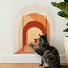 Wall Art Cat Scratcher - Decorative Wall Mounted Cat Scratcher with Removable...