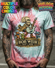Bob Weir Grateful Dead Tie Dye Memorial Tribute Shirt 1947–2026 Rock Legend Tee