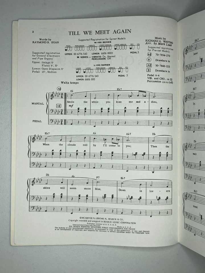 Hits of the Gay 90s MPH Series All Organ No. 7 Mark Laub Sheet Music Book Chords - Image 3 of 4